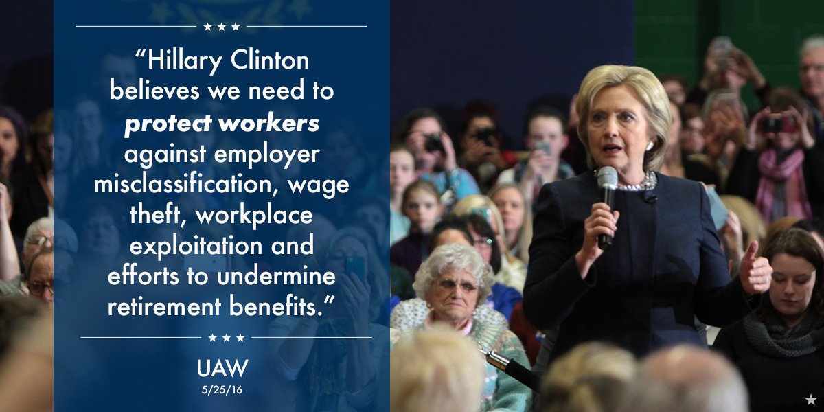 nobarriers2016's tweet image. .@HillaryClinton is fighting for workers every day. #ImWithHer #BarrierBreakers2016