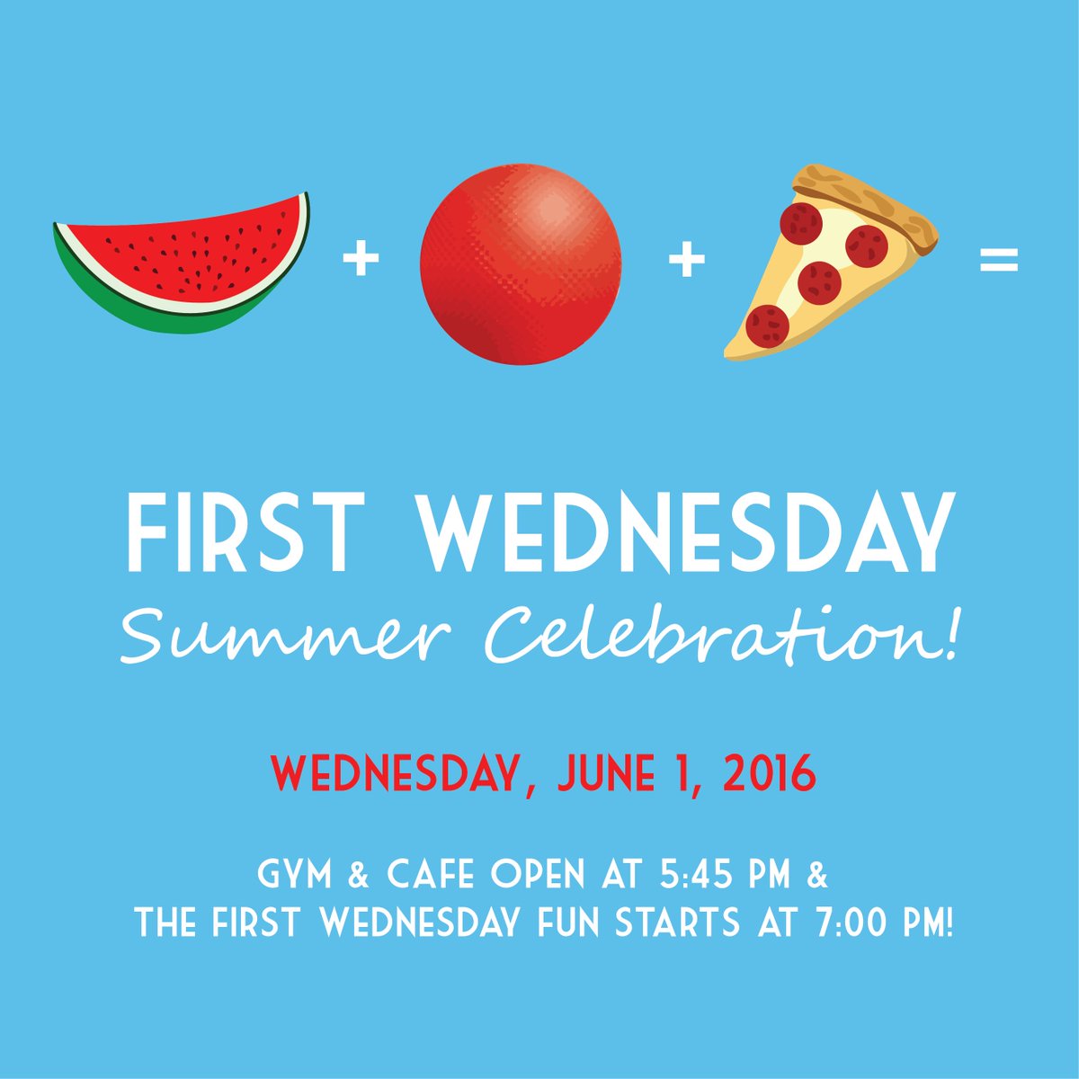 TheRefugeAL's tweet photo. Tomorrow is First Wednesday Summer Celebration, and it's gonna be a blast! #watermeloncontest #dodgeball #freepizza https://t.co/yMJR7qdy97
