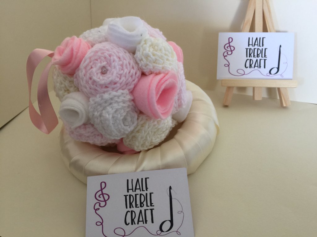 Flower girl posies for Ratho Gala #ratho #crochet #flowers