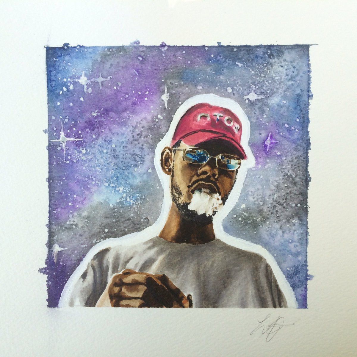 socallily's tweet photo. my painting of @investinStockz 💕💕 https://t.co/0dLErKMdJD