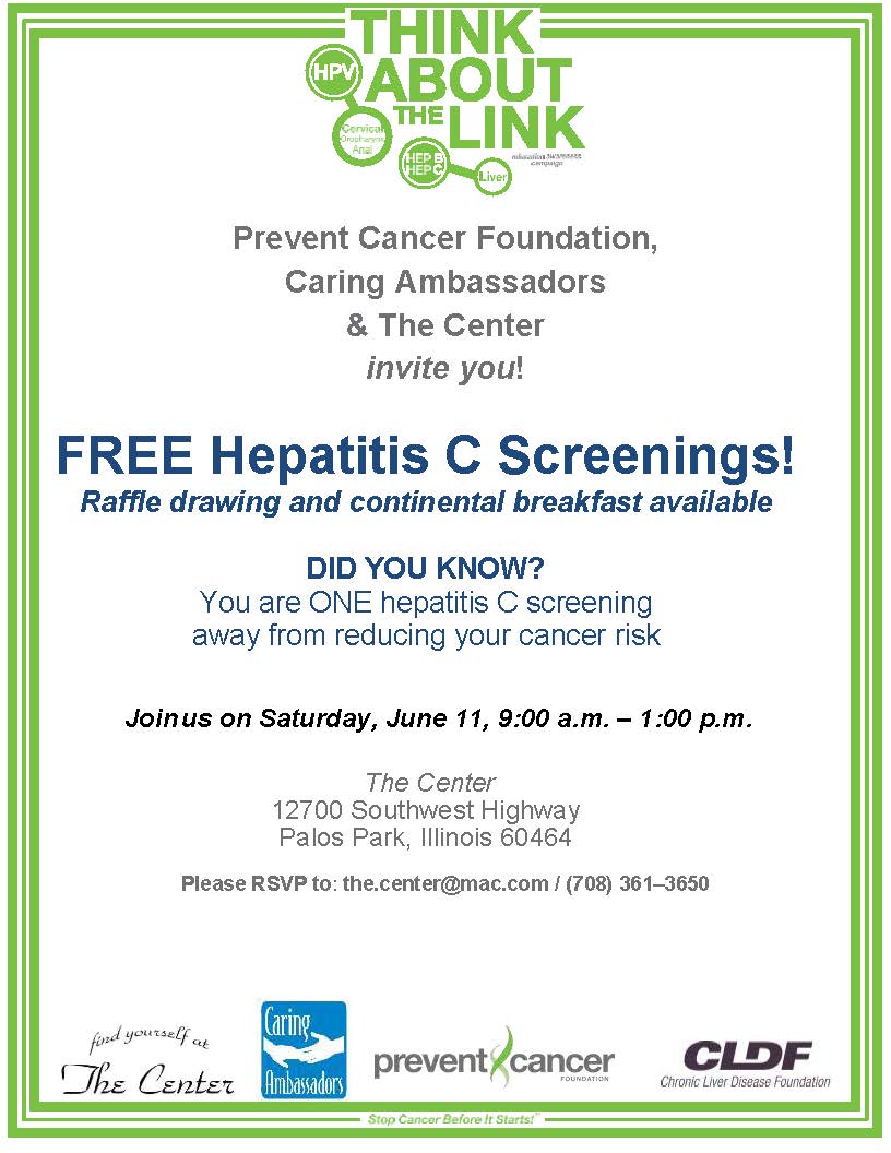 ProjectHEAL1's tweet image. Free Hepatitis C screenings, raffle drawing &amp;amp; breakfast in Palos Park, IL June 11th! Check out the flyer for details