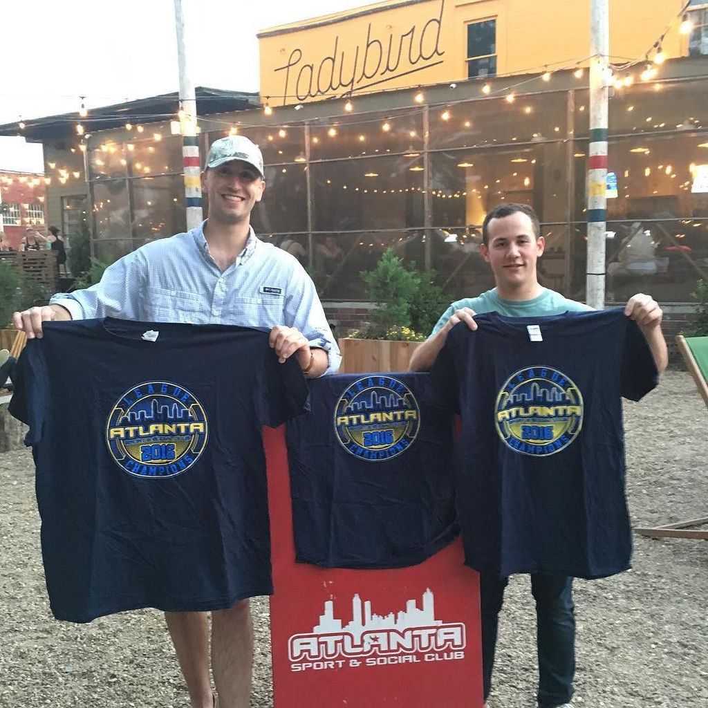 Nice pic from IG: ift.tt/1PhiN55 out on the #beltline Congrats to our FIRST EVER Cornhole Champs! 
League…
