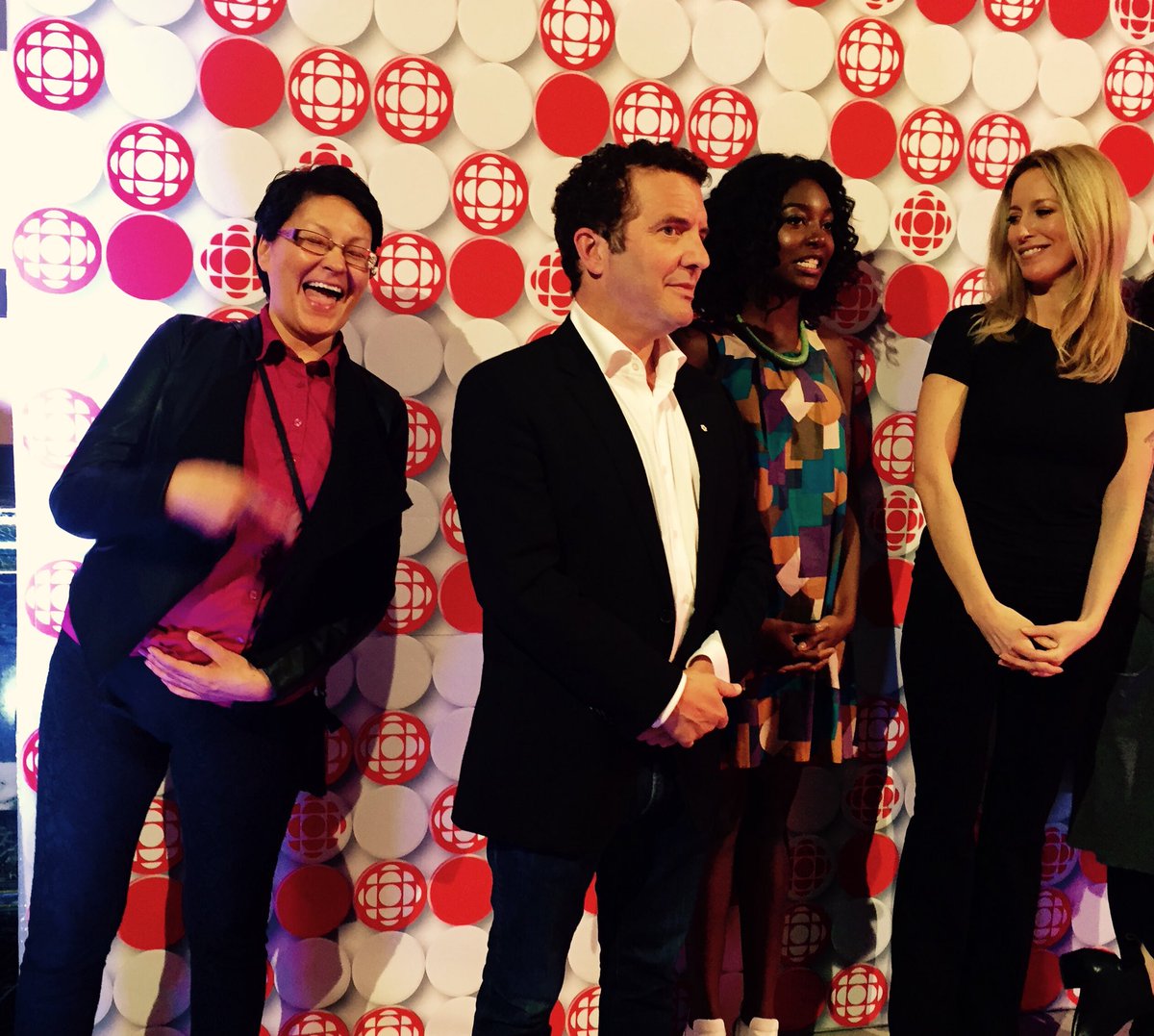 So fun to celebrate the CBC season preview with @RoDeerchild and <a href="/rickmercer/">Rick Mercer</a> #lovecbc