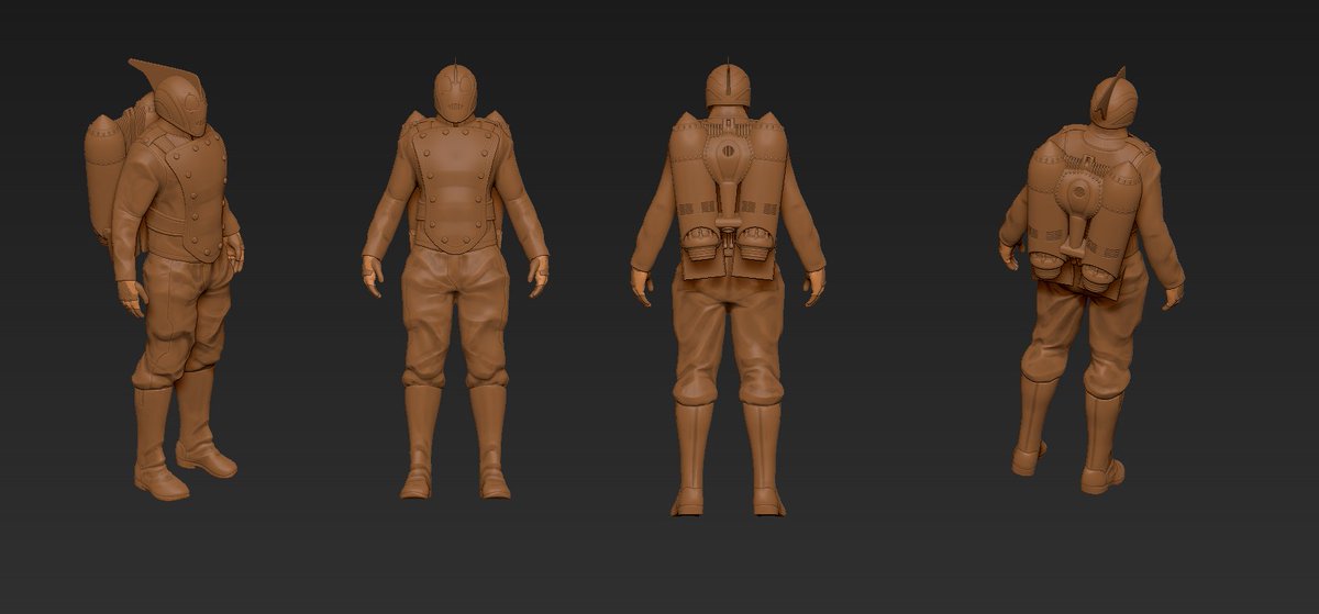 raytracerdesign's tweet photo. Rocketeer model finished. Learned a lot while doing it in #zbrush
Next step: texturing.
#3dart #pixologic #gamedev https://t.co/PCplG9RaqV