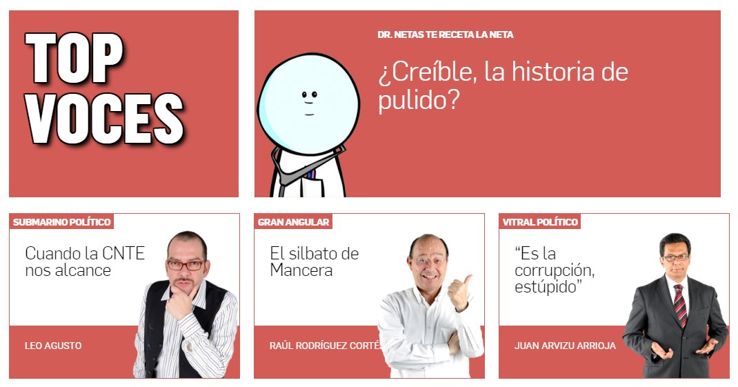 elgmx's tweet photo. En #TopVoces puedes leer a nuestros columnistas, quienes hablan de temas actuales > https://t.co/yKJfafqLPn https://t.co/nQXeqcNywS
