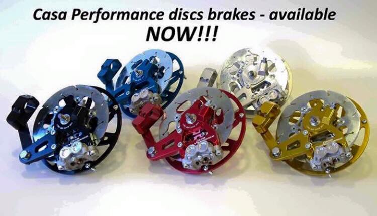 Casa Performance hydraulic front brake kits in both single or double disc options #casalambretta #casaperformance