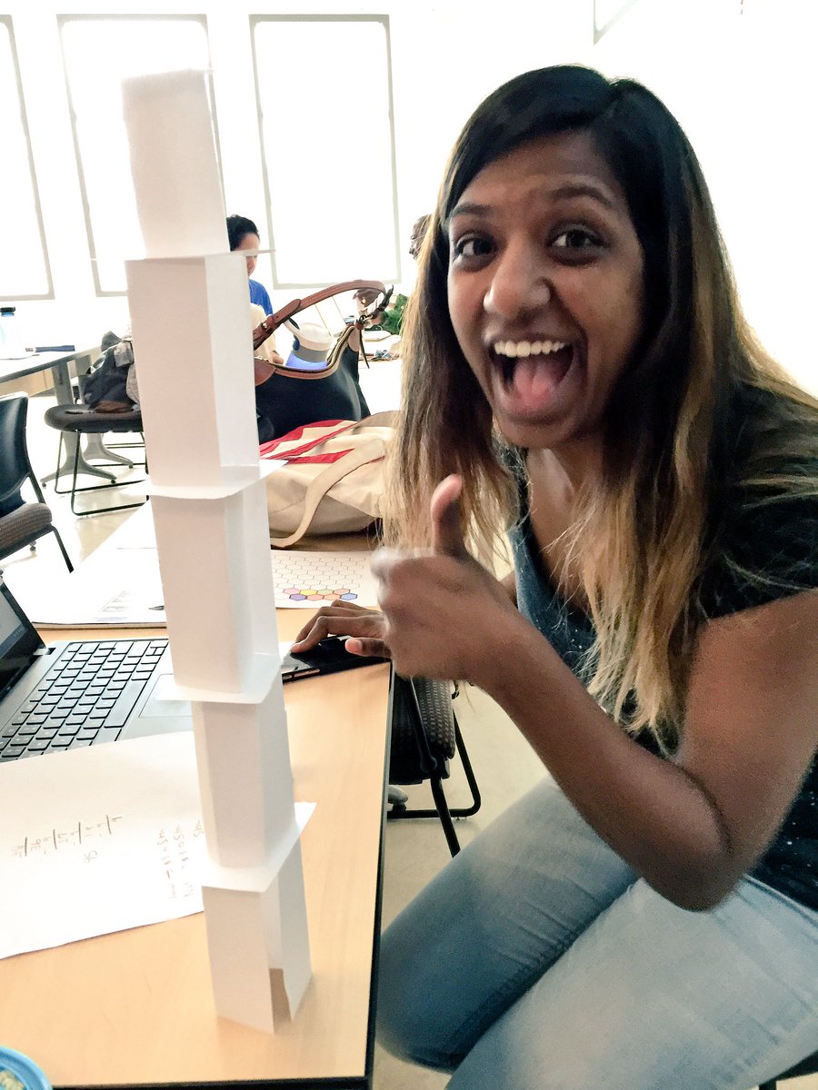 ProfeshCaroline's tweet photo. That's a penny on the fifth level 🏆 Stem Challenge Winners! #EDCI653 https://t.co/uKZhuArZlr