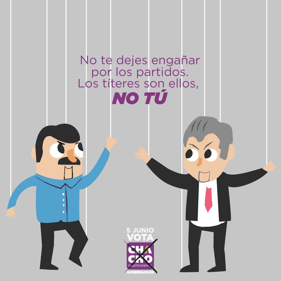 chachobarraza's tweet photo. Los títeres son ellos. https://t.co/qPaLdSVryf