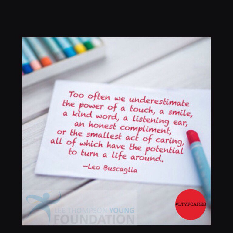 ltyfoundation's tweet image. Be the change you wish to see in the world! Be a blessing to others! #ltyfoundation #ltycares #happytuesday