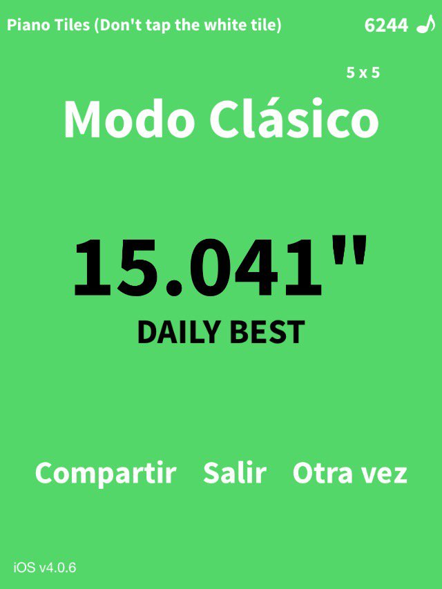 rafaterb's tweet image. 5 x 5 Modo Clásico, 15.041" ! ¿Quién me gana @PianoTiles ? -&amp;gt; tiles.wan.liebao.cn/d