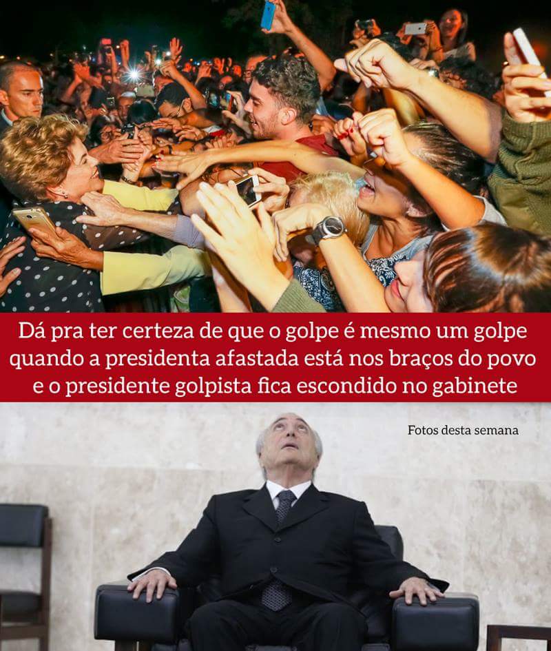 hudsoncunha's tweet photo. Nossa certeza é golpe.Presidenta Dilma Rousseff é do povo brasileiro, eleita com mais de 54 milhões e meio de votos. https://t.co/oVKVHl23h6