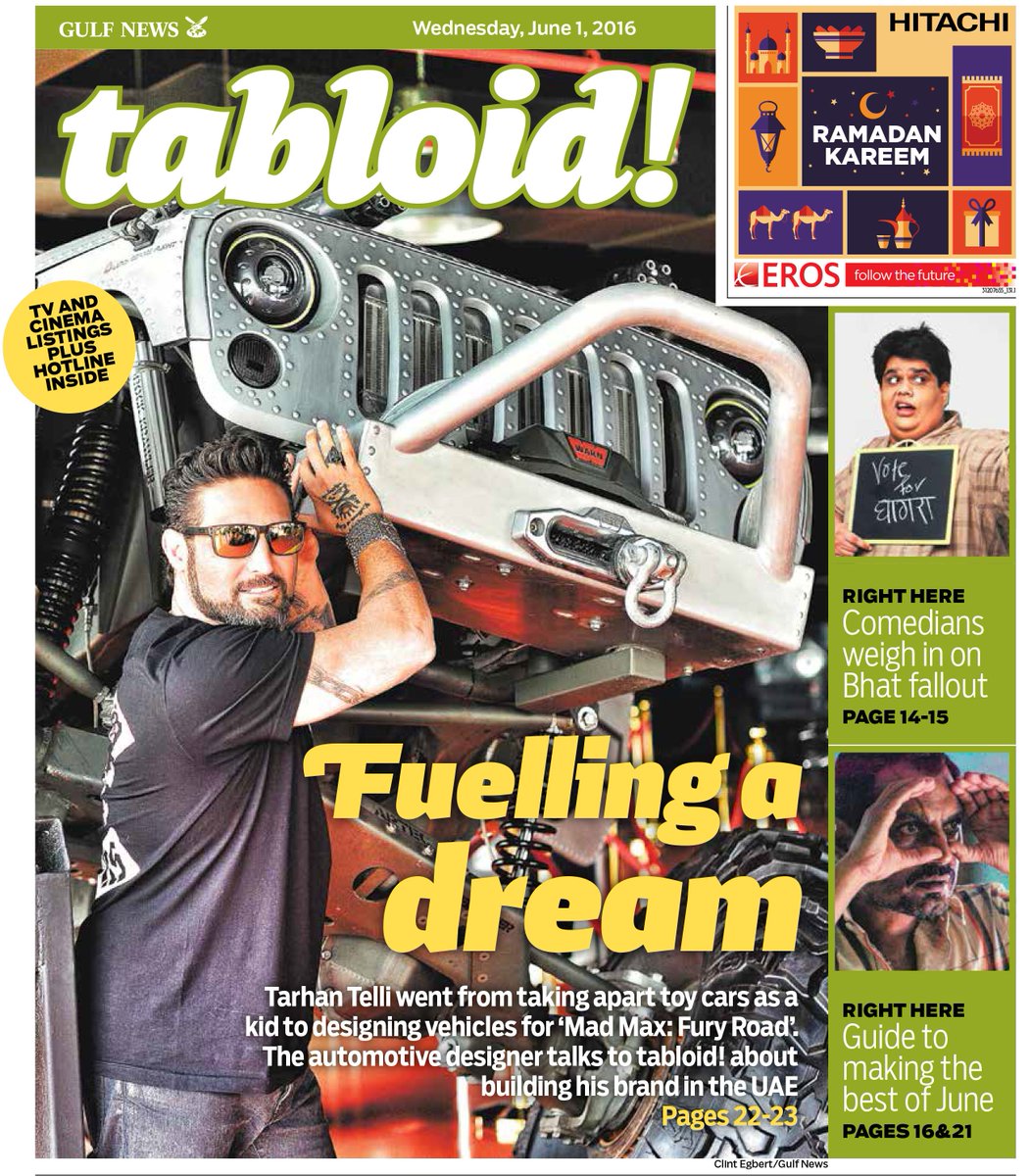 GulfNewsTabloid's tweet photo. Our #coverstar today's #automotive designer @TarhanTelli who's opened his #TTCustom in Dubai https://t.co/gd5RH6Bhen https://t.co/yGo2pkebBG