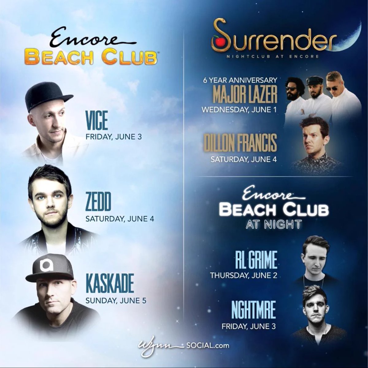 lvkittykat's tweet photo. This week's line up @EncoreBeachClub and @SurrenderVegas ! https://t.co/e5M4DVwnSR
