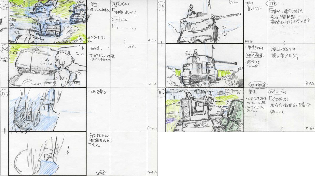 ガールズ パンツァー 劇場版 スタッフ本と没コンテに関するツイートまとめ Togetter