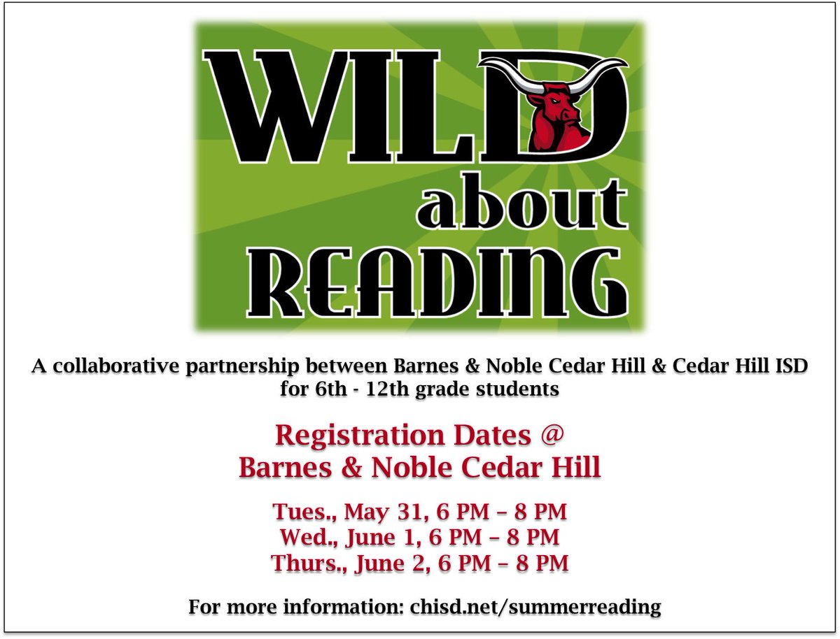 JeremyTaulton's tweet photo. Wild About Reading registration! Sign up for a FREE book &amp; book club and get a cookie! Tomorrow &amp; Thurs. 6-8PM https://t.co/TUwd6PJuhp