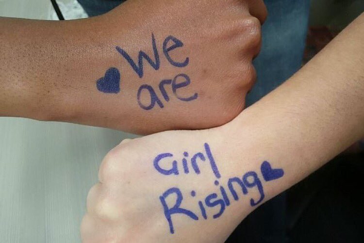 girlrising's tweet image. "We stand for girls denied the right to learn. We extend our voices in hope that their fight becomes a global fight"