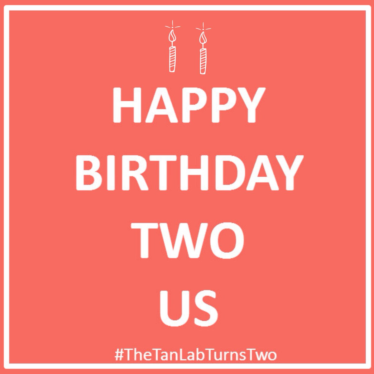 TheTanLab's tweet photo. #itsourbirthday #thetanlabturnstwo #happybirthdaytwous https://t.co/nbAlE7NjdC