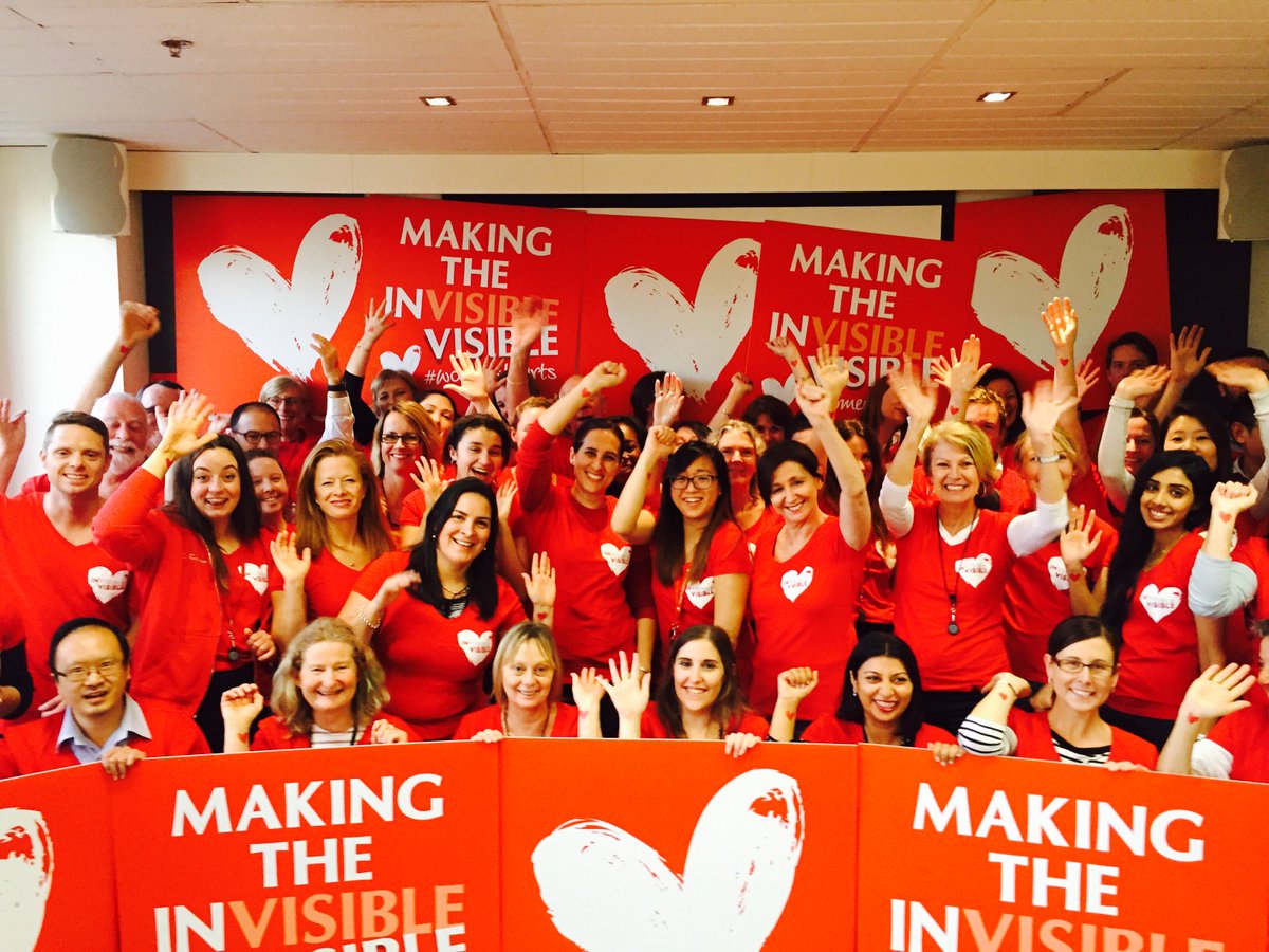 Despite the outdoor launch being rained off, @HeartAust staff showed their support for #womenshearts in Sydney today