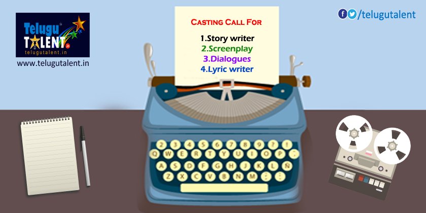 telugutalent's tweet photo. Do you have a creative talent for #StoryPlay #Dialogues #ScreenPlay #LyricWriter. @telugutalent gives opportunity https://t.co/sRE1Y1dgVR