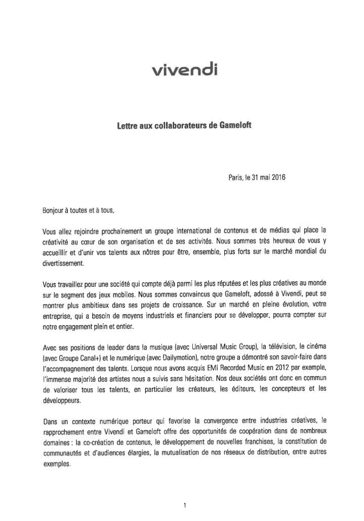 Grégoire Martinez on Twitter: "La lettre de @vivendi aux 