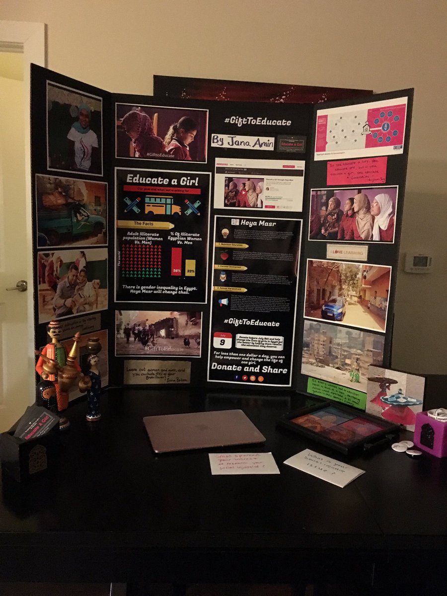 Finally finished my poster board for #GifttoEducate Donate: Bit.Ly/GifttoEducate and help empower <a href="/HeyaMasr/">‎Heya Masr مصر‎ هي</a> girls