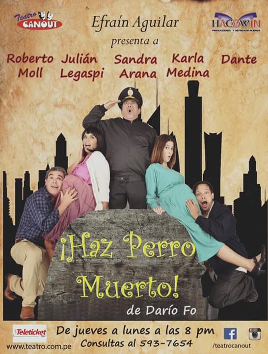 sandraaranaarce's tweet image. Kiero invitarlos el jueves a la función de "Haz Perro Muerto" GRATIS en el teatro Canout  a las 8 pm, nos vemos!
😚😚