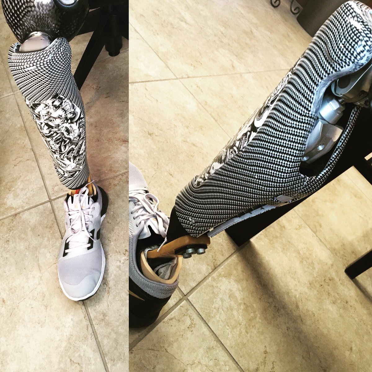 New #ProstheticCover. Loving this bad boy. Gotta coordinate with the shoes. #prosthetic #ottobock #cleg get yours!