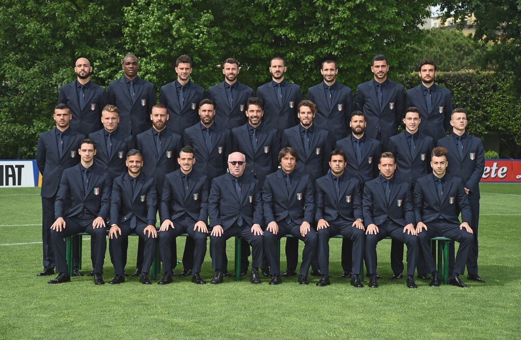 Italia gikk for DET lagbildet, de.