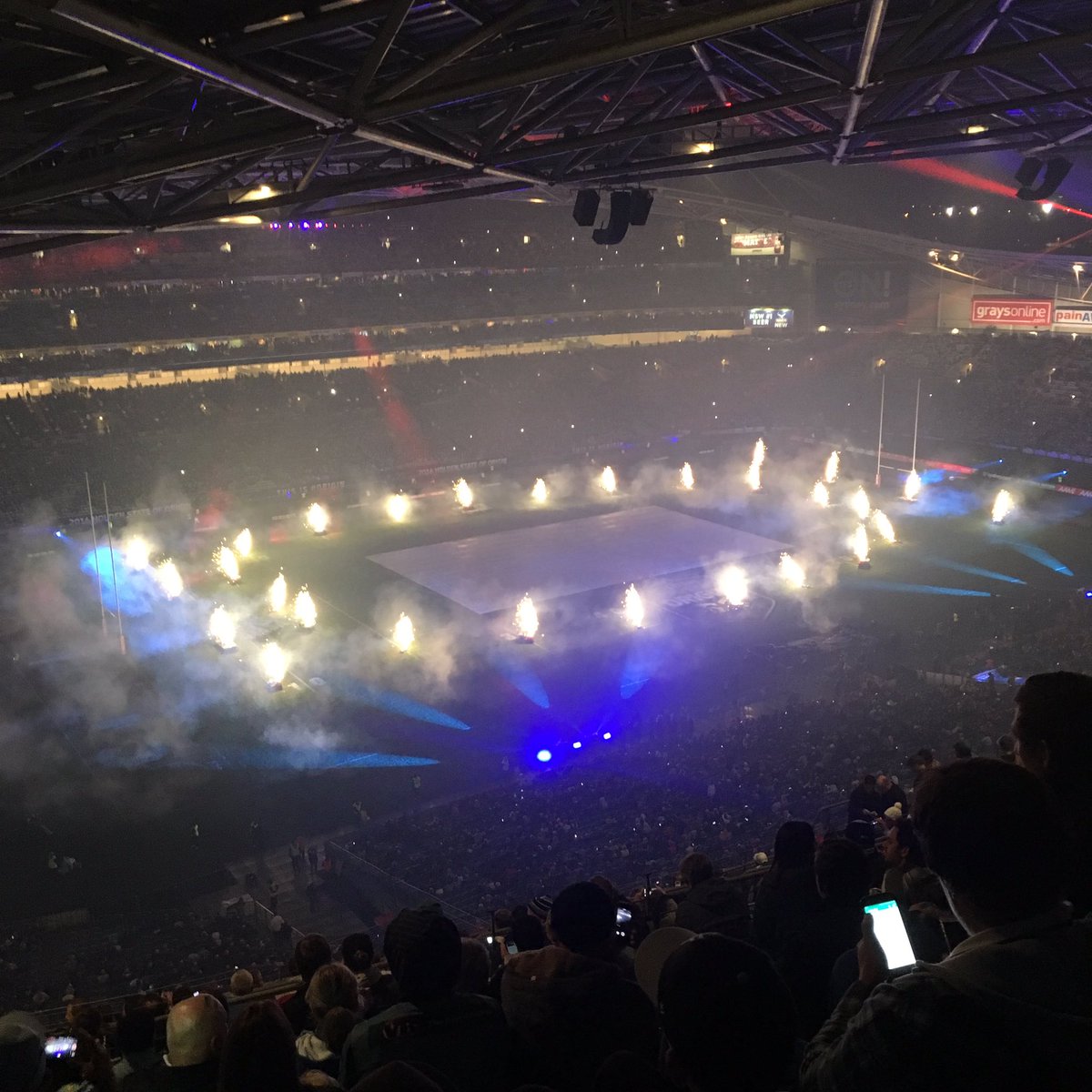 Leonsjogren's tweet photo. "They really missed an opportunity to play Katy Perry's Firework".
#Origin #VBBlues #uptheblues #stateoforigin https://t.co/cVZCM19nxD