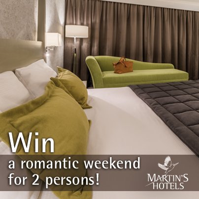 Retweet &amp; follow to take your chance to win a free night <a href="/MRelais/">Martin's Relais</a> #hotel #bruges (valid until end of June 16)
