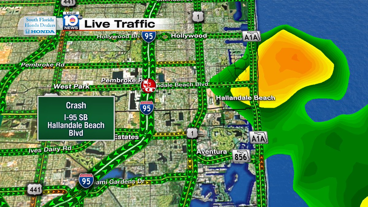 Crash on I-95 SB and Hallandale Beach Blvd #TRAFFIC https://t.co/K14kE47rnZ