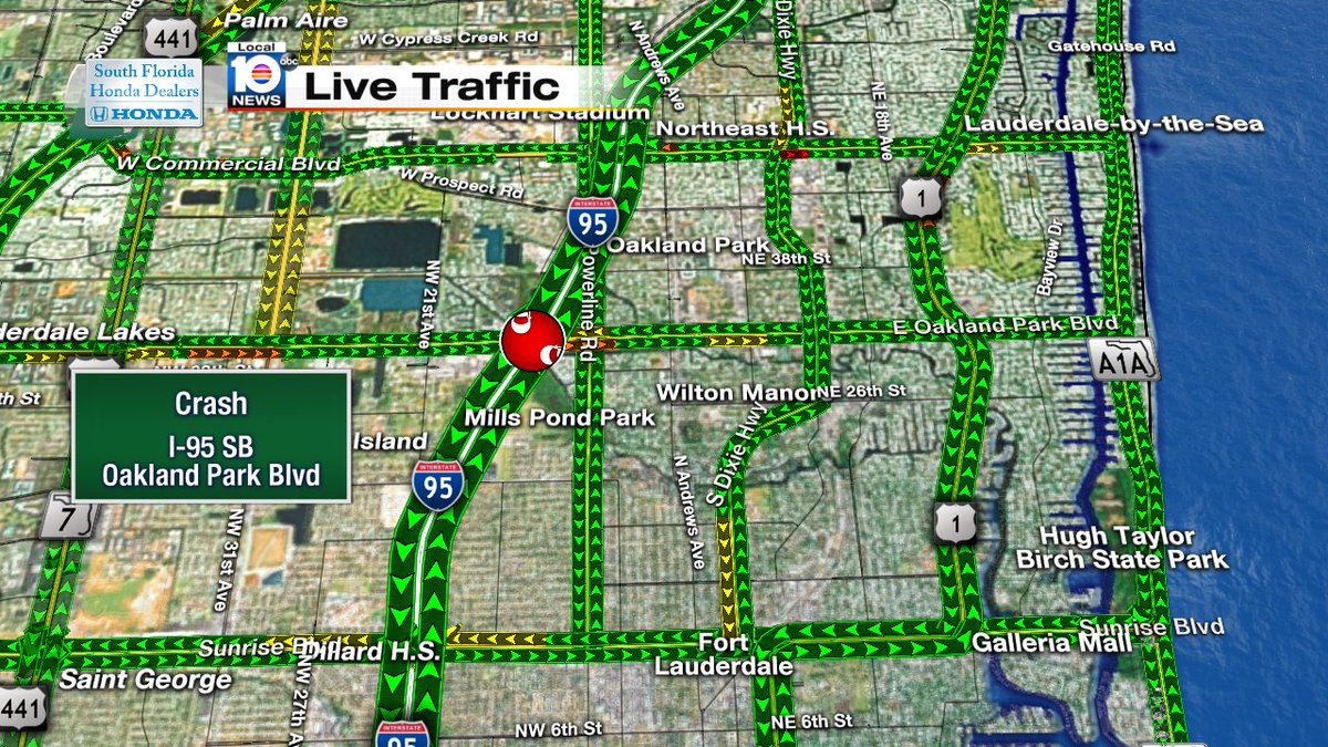 Crash on I-95 SB and Oakland Park Blvd #TRAFFIC https://t.co/zpmx712BO0