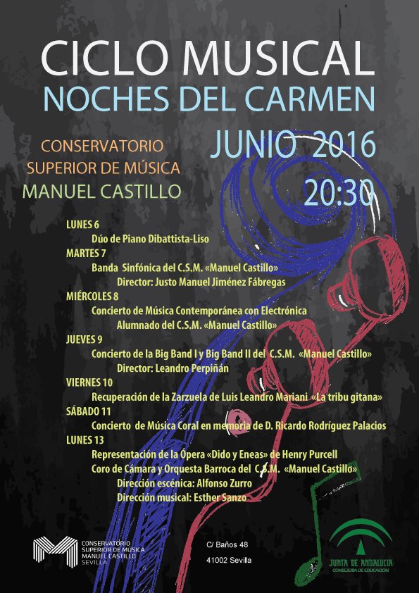 Ciclo Musical «Noches del Carmen 2016» consev.es/ciclo-musical-…