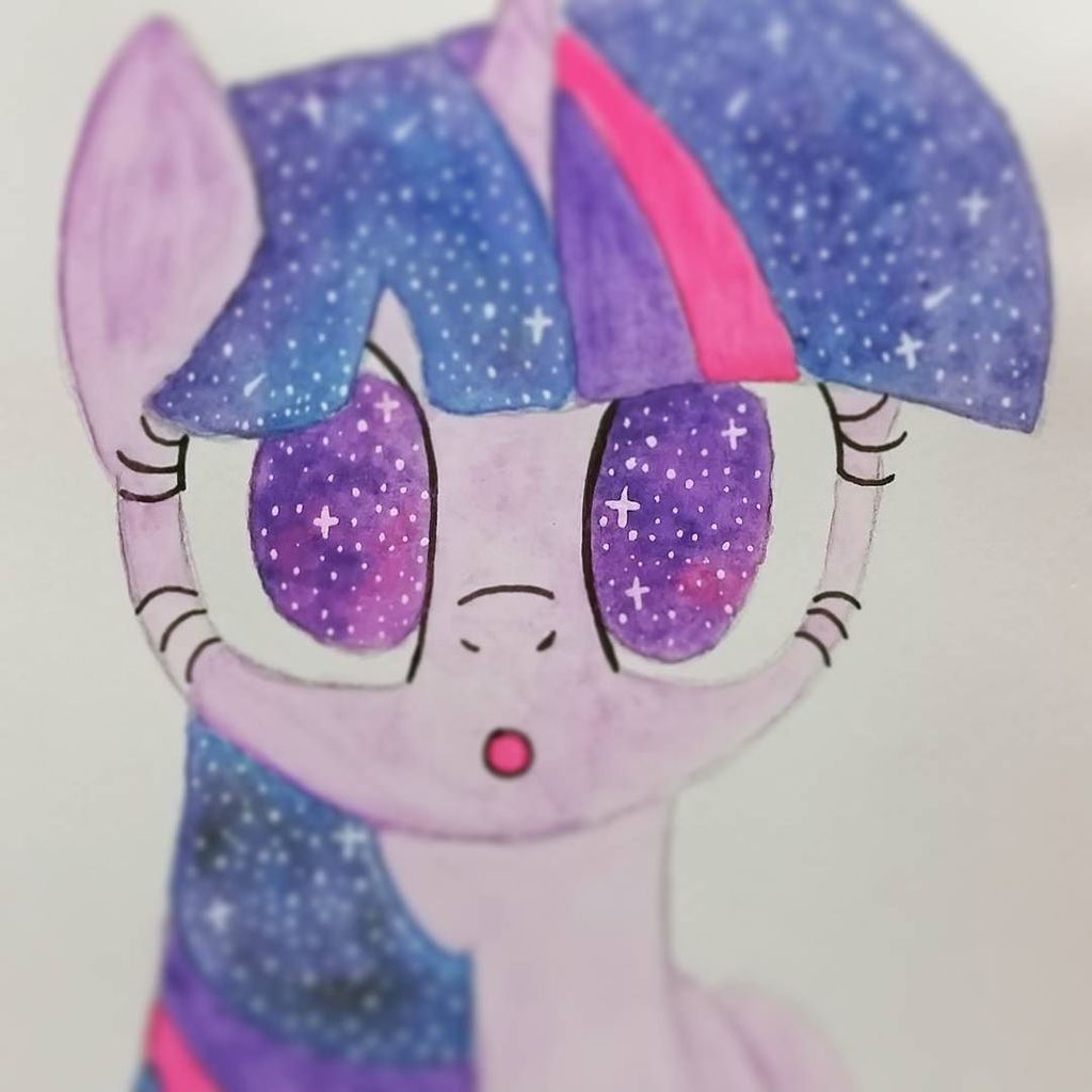 Galaxy pon #watercolor #galaxy #MyLittlePony #FriendshipisMagic #TwilightSparkle by mtfc1029