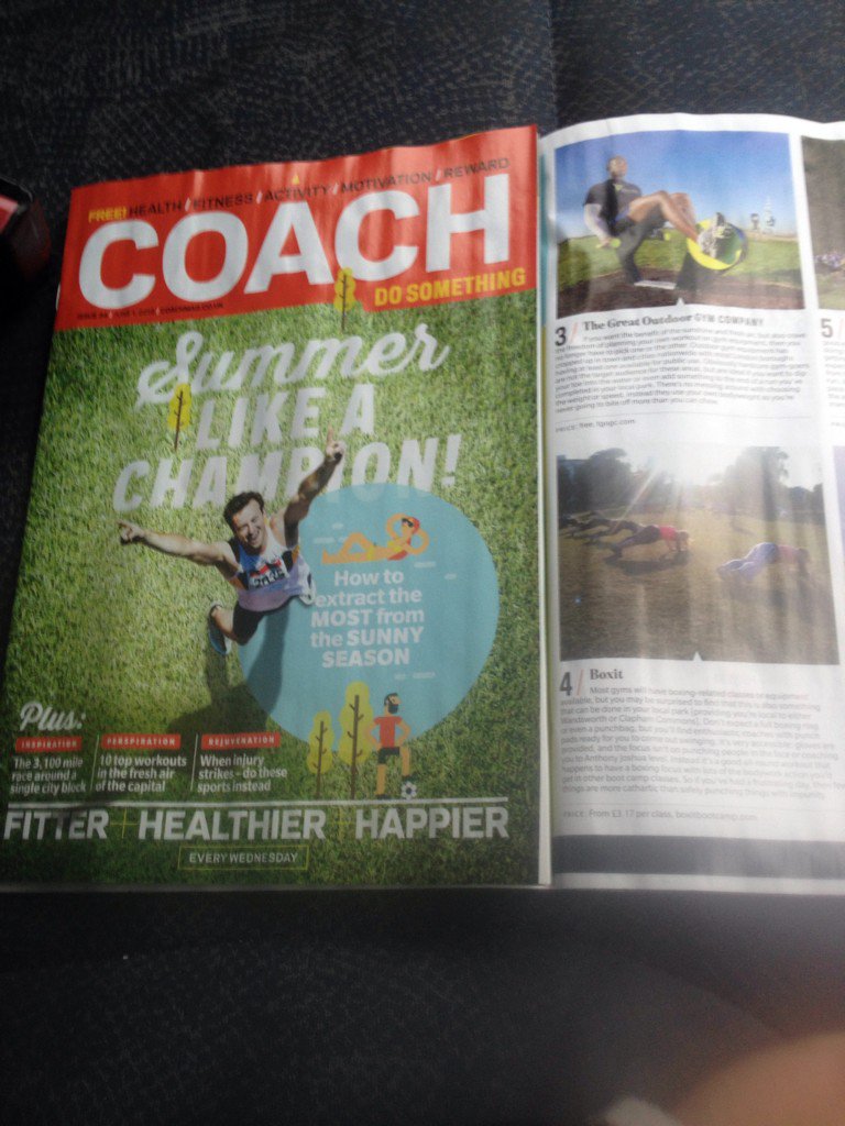 BOXITBOOTCAMP's tweet photo. Grab this mornings Coach magazine &amp; have a read about our Bootcamp sessions! #JoinUs #SummerStartsNow #fitness https://t.co/FPoqfx5O0z