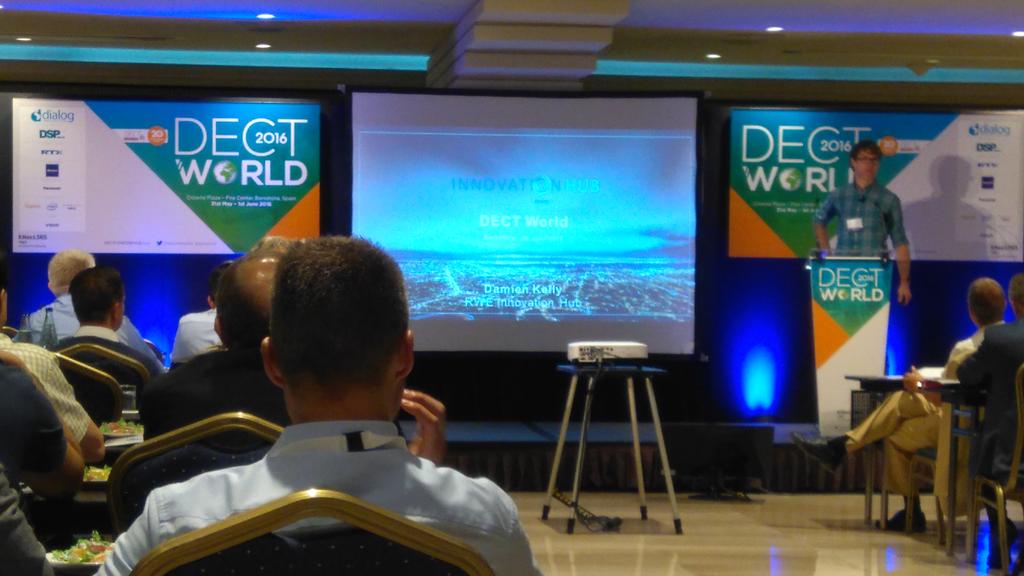 anjaprof's tweet photo. Damien Kelly , Innovation Manager from RWE speaking @ #dectworld in Barcelona https://t.co/WvDLWCV0ko