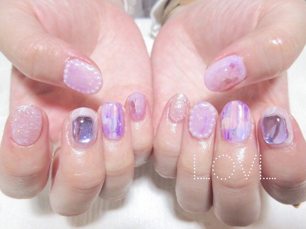 lovlnail's tweet photo. 梅雨入りを前に、ラベンダーカラーが人気です ♡ https://t.co/stW060oUTw