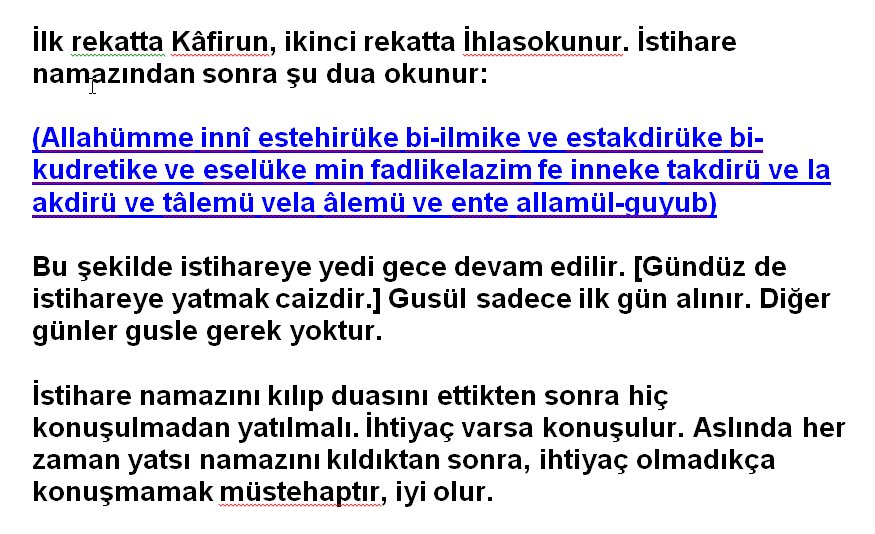6)
BİR İŞİN HAYIRLI OLUP OLMADIĞI HAKKINDA: