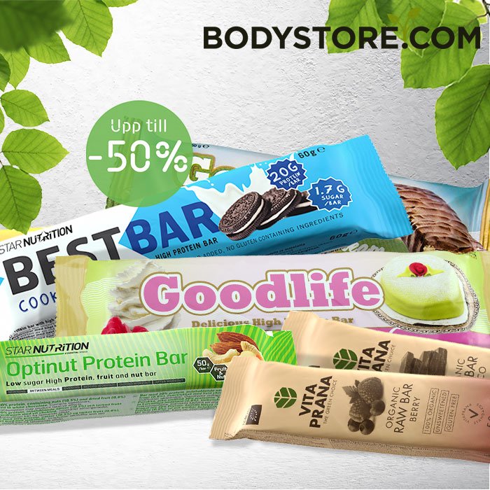 Bodystore's tweet photo. Bunkra upp med dina favoritbars hemma! Upp till 50% rabatt t.o.m. 6/6 https://t.co/8KhVwAz2Ux https://t.co/uUxvHGUYoh