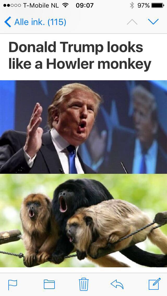 Niet zo gek dat <a href="/JurgenvandeNOS/">Jurgen van den Berg</a> bij Trump aan Apenheul moest denken #radio1