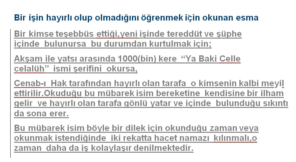 11)
BİR İŞİN HAYIRLI OLUP OLMADIĞI HAKKINDA: