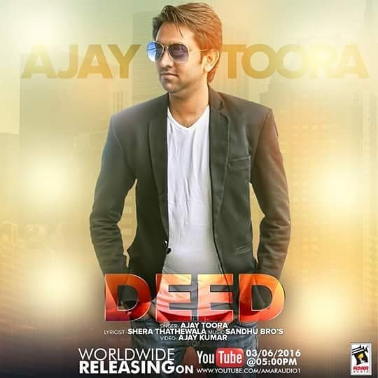 kareenRramirez's tweet photo. Worldwide #releasing Of #New  #Song #DEED on 03/06/2016 Only On  #YouTube at 5pm
Singer : #Ajay_Toora
Lyricist : #S… https://t.co/nhV2HKE8Wd
