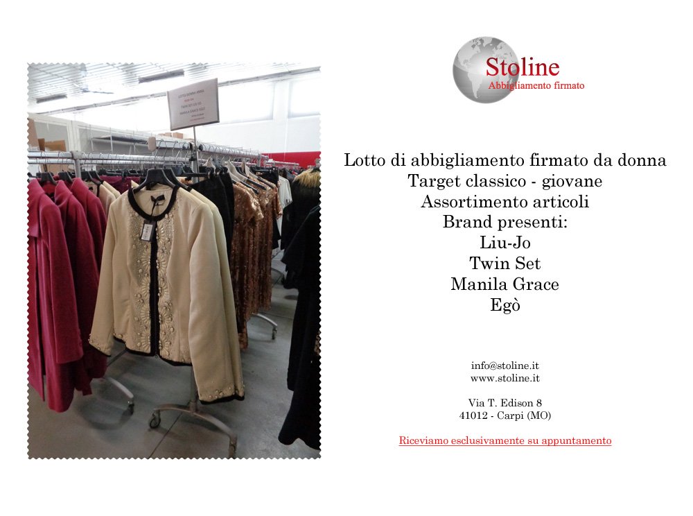 STOLINE_ITALIA's tweet photo. Lotto abbigliamento donna Cod. Anna
#ingrossoabbigliamento #stock #occasione https://t.co/SRtSniKih1