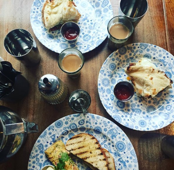 Chocolate chai and no queues 👌  #Breakfast meeting at <a href="/Dishoom/">Dishoom</a>  #shoreditch