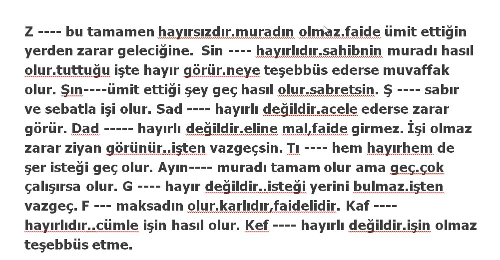 14)
BİR İŞİN HAYIRLI OLUP OLMADIĞI HAKKINDA: