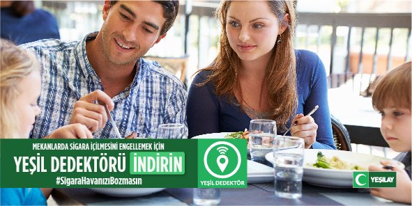 Çocuklarınızın sigara dumanından rahatsız olmasını istemiyorsanız, Yeşil Dedektör’ü indirin. #SigaraHavanızıBozmasın