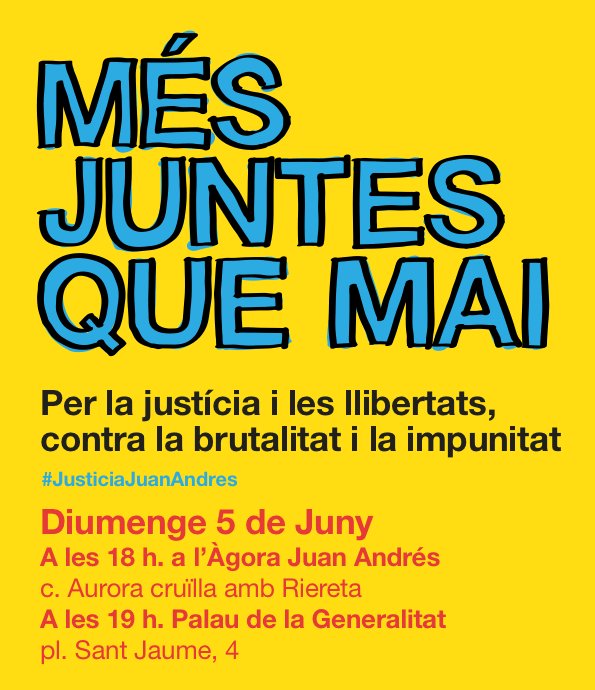 JusticiaJAB's tweet photo. Mani dom 5 de junio 18h a raíz de la sentencia x Juan Andrés Benítez #ExigimJusticiaJAB https://t.co/vtzXJQCUOG https://t.co/Q0xkR9X8rp