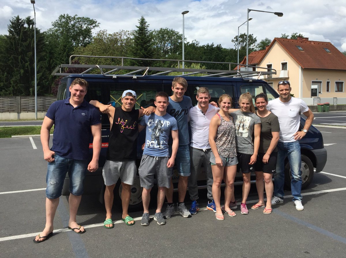 Trainingsstage junioren Leibnitz zit erop. Nu 1100km in de volgepakte bus terug met deze judobende. #Eindhoven #CTO