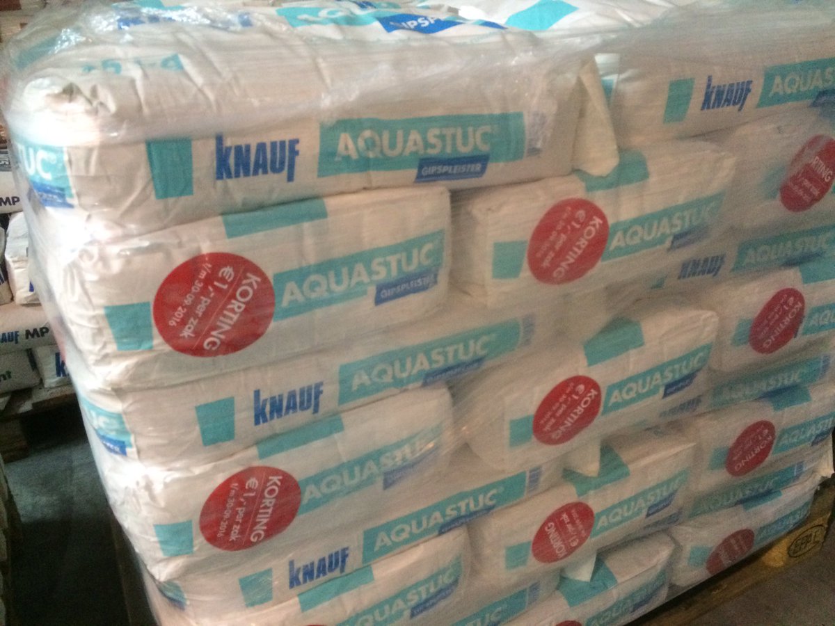 Eerste pallets al gespot bij <a href="/wijckskampen/">BMN Wijcks Kampen</a> van AquaStuc van <a href="/KnaufNL/">Knauf NL</a>