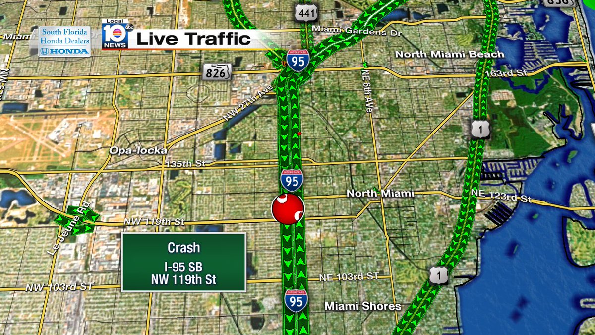 Crash on I-95 SB and NW 119th St #TRAFFIC #MIAMI https://t.co/RSfUv4OuAu